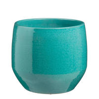 VIRÁGKASPÓ  - türkiz, Basics, kerámia (32/32/27cm)