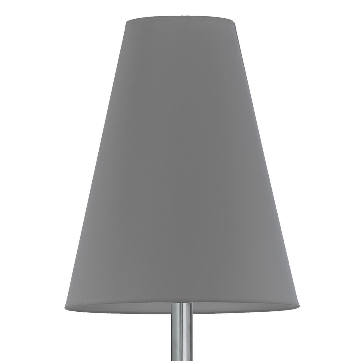 TISCHLEUCHTE 20/54 cm   - Chromfarben/Grau, KONVENTIONELL, Textil/Metall (20/54cm)
