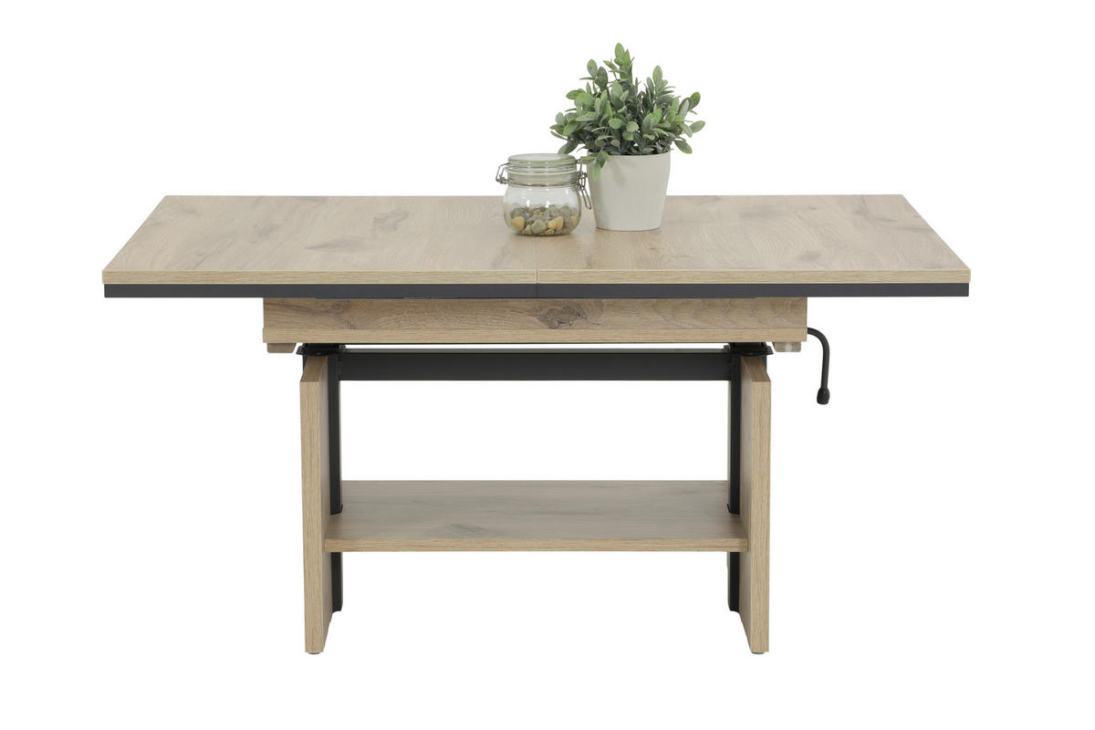 COUCHTISCHSET 110-150/70/53-72 cm rechteckig Eichefarben  - Eichefarben, Design, Holzwerkstoff (110-150/70/53-72cm) - Livetastic
