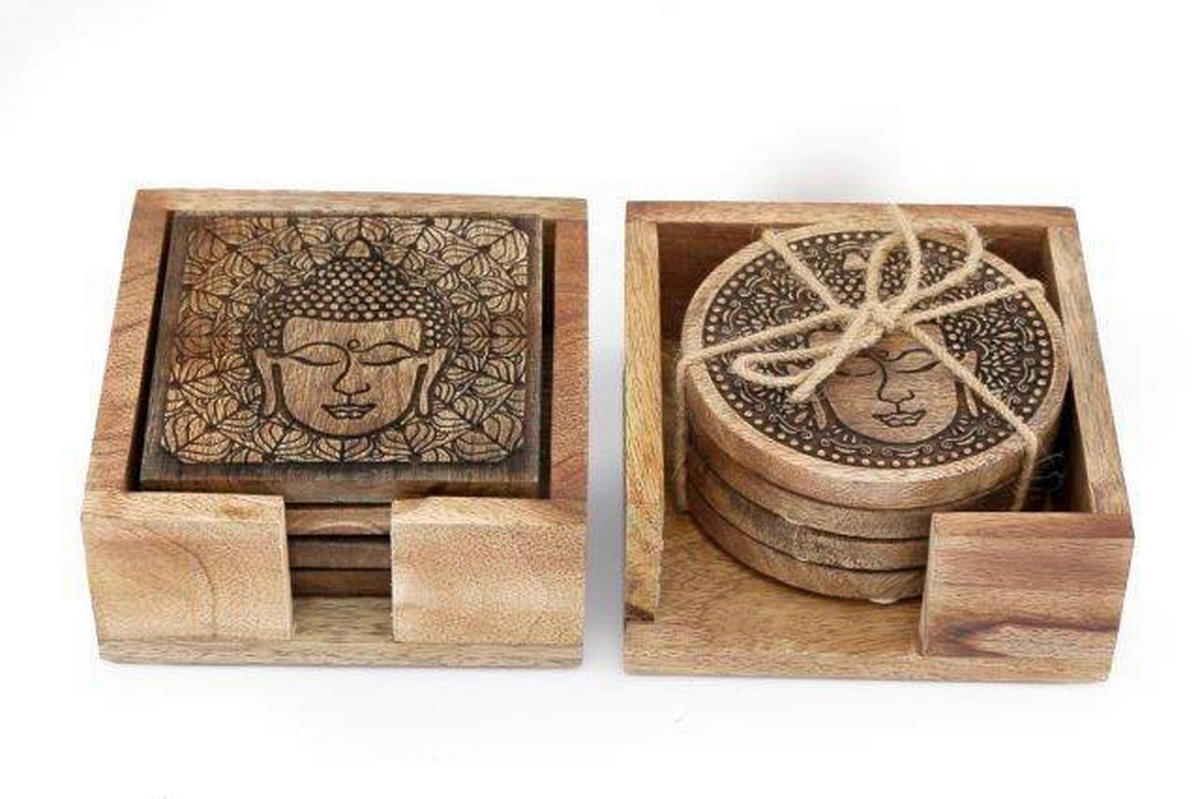 BUDDHA  - világosbarna, Basics, fa (10/1/10cm)