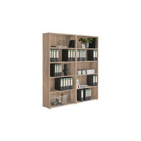 AKTENREGAL Sonoma Eiche  - Silberfarben/Sonoma Eiche, MODERN, Holzwerkstoff (168,8/185,6/33cm) - MID.YOU