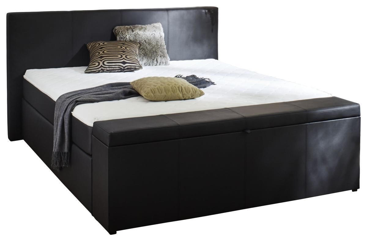 BOXSPRINGBETT 180/200 cm  in Schwarz  - Schwarz, Design, Kunststoff/Textil (180/200cm) - Carryhome