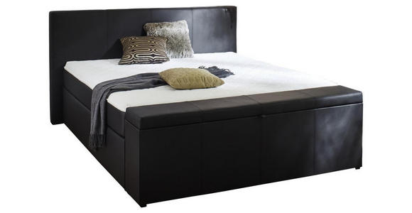 BOXSPRINGBETT 140/200 cm  in Schwarz  - Schwarz, Design, Kunststoff/Textil (140/200cm) - Carryhome