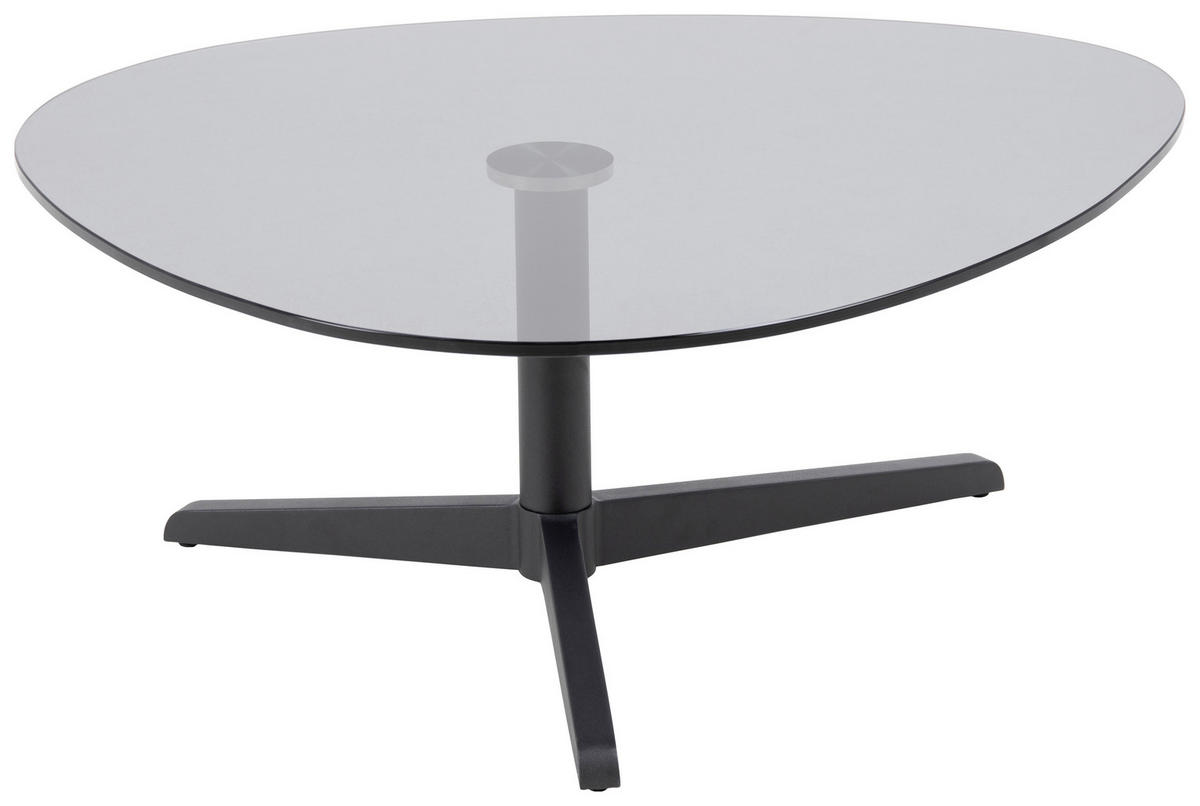 SOFFBORD i glas 84/77/34 cm  - grå/svart, Design, metall/glas (84/77/34cm) - MID.YOU