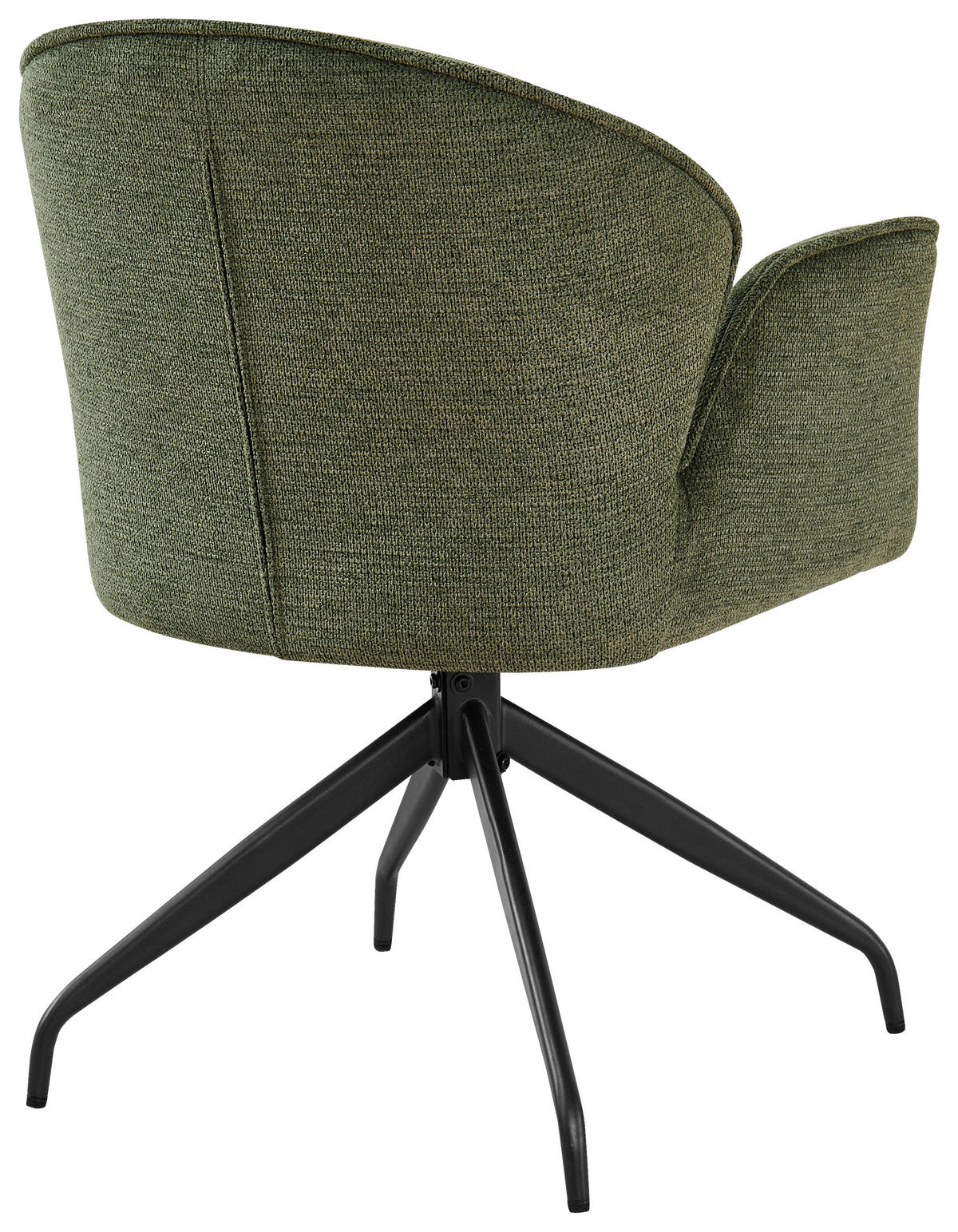 ARMLEHNSTUHL  in Eisen Webstoff  - Schwarz/Grün, MODERN, Holz/Textil (60/86/61cm) - MID.YOU