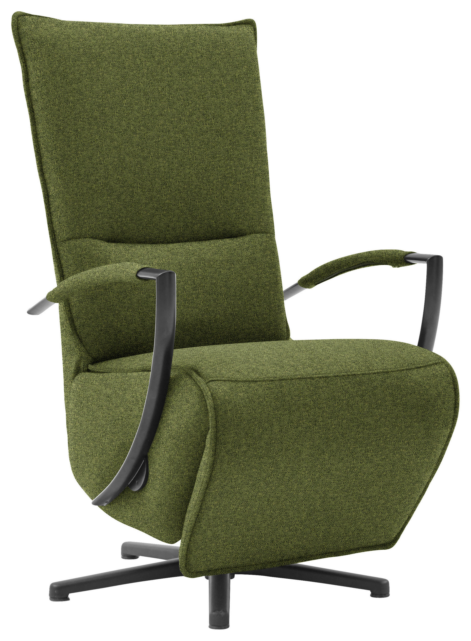 RELAXFÅTÖLJ i textil svart, olivgrön  - olivgrön/svart, Design, metall/textil (66/110-114/84cm) - Moderano