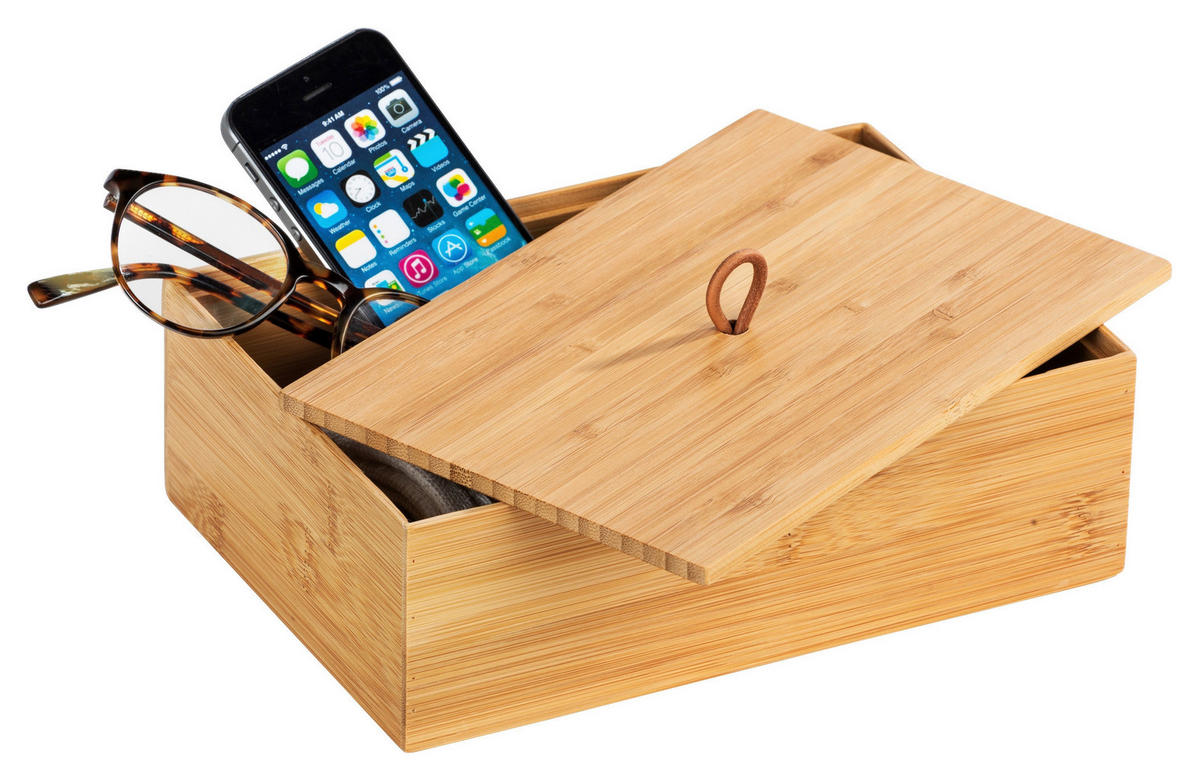 ORGANIZÉR hnědá - hnědá, Basics, dřevo (22/7/15cm)
