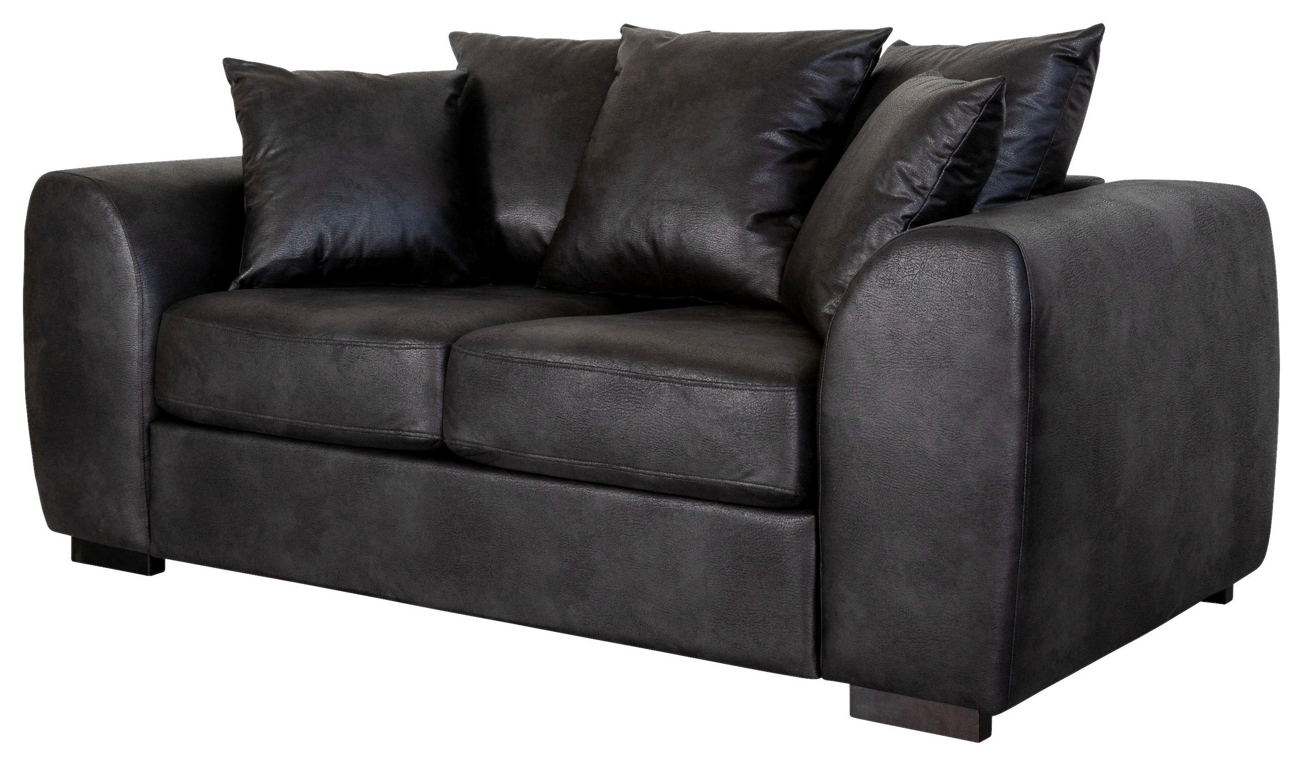 2-SITS SOFFA i trä, textil antracit  - svart/antracit, Klassisk, trä/textil (192/85/100cm) - Carryhome