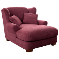 XXL-SESSEL Flachgewebe Dunkelrot  - Dunkelrot, Romantik / Landhaus, Holz/Textil (120/101/142cm) - Sit & More