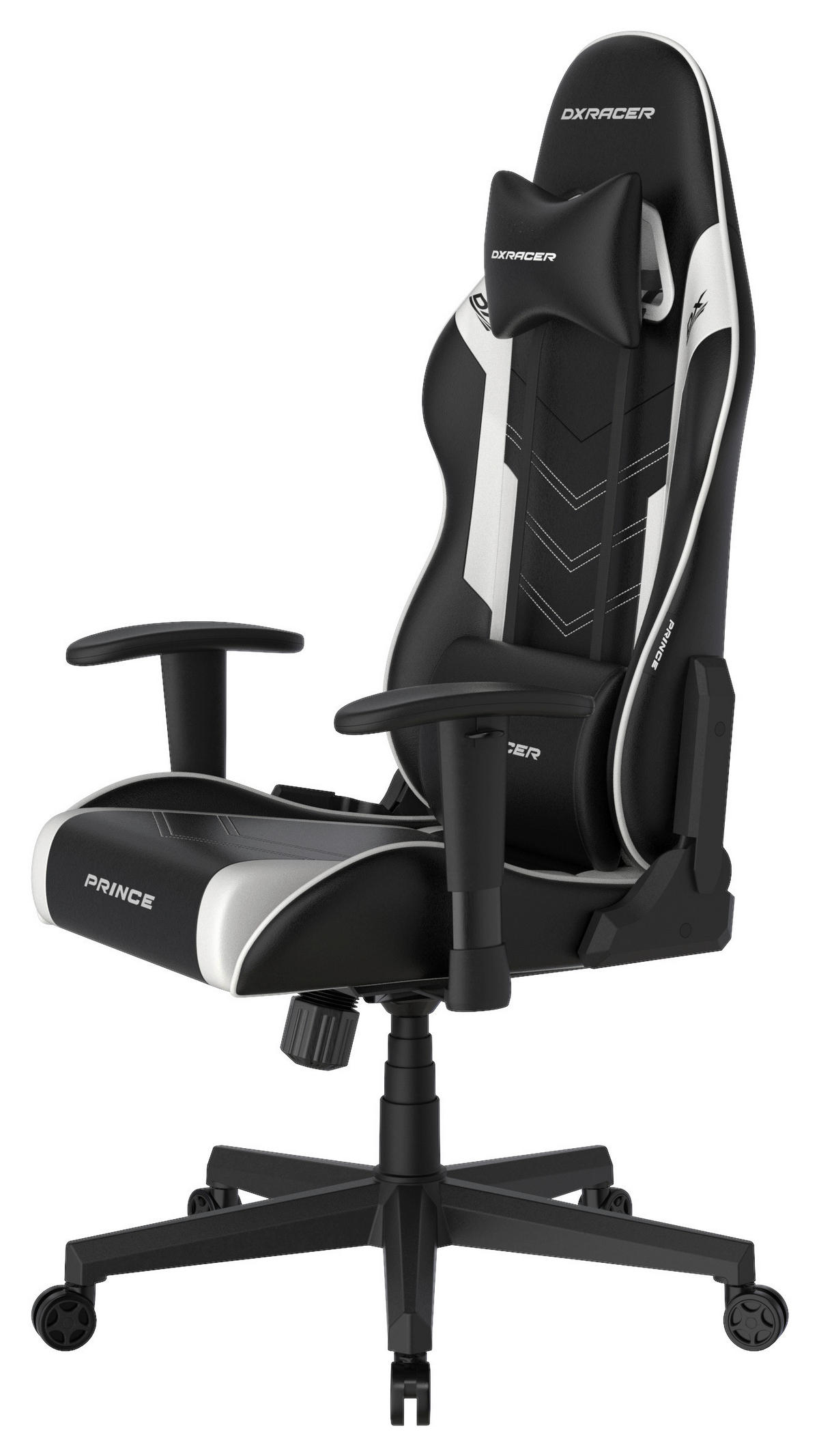 GAMINGSTUHL Weiß, Schwarz Kunststoff, Textil   - Schwarz/Weiß, MODERN, Kunststoff/Textil (67/126/67cm) - Dxracer