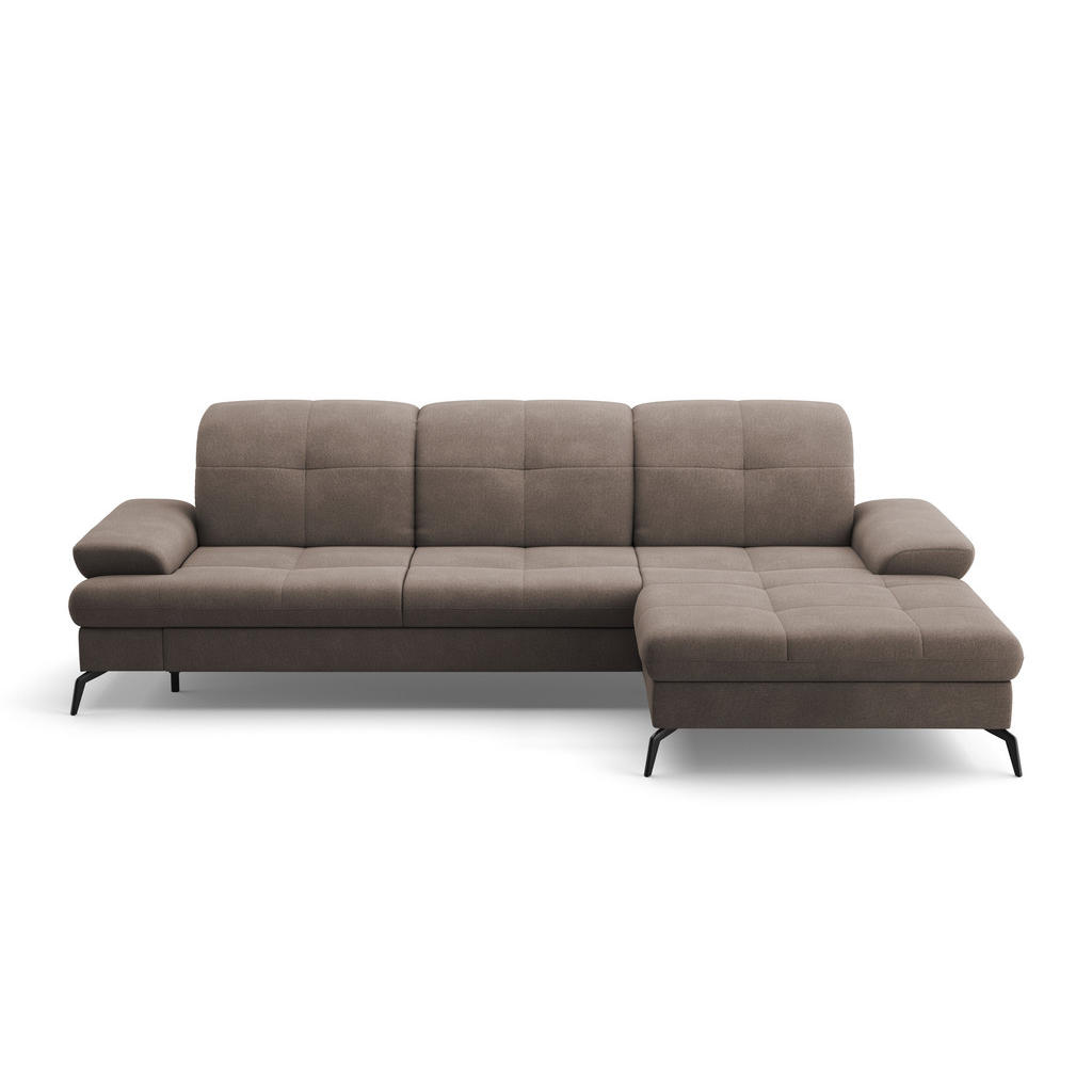 Thumbnail - Sit & More Ecksofa, Schlamm, Textil, 4,5-Sitzer, Ottomane rechts, L-Form, 279x185 cm, Goldenes M, Oeko-Tex® Standard 100...