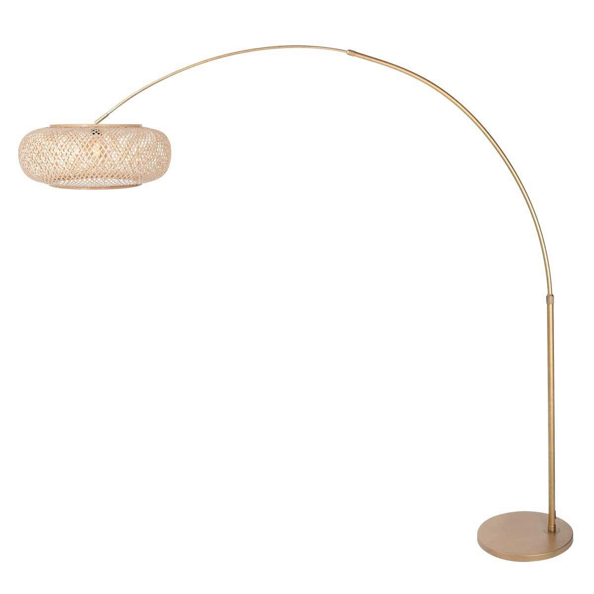 STEHLEUCHTE SPARKLED LIGHT 50/240/230 cm  - Beige/Bronzefarben, Trend, Naturmaterialien/Metall (50/240/230cm)