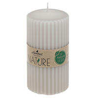 STUMPENKERZE  - Taupe, Basics, Naturmaterialien (5,7/11,0cm) - Steinhart