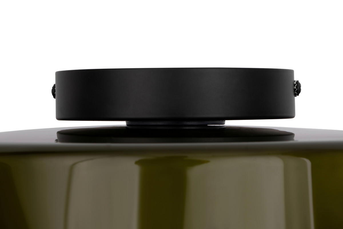 DECKENLEUCHTE 25/13 cm   - Grün, Design, Glas/Metall (25/13cm) - Collet's Monde