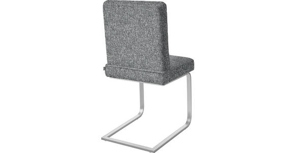 SCHWINGSTUHL  in Stahl Chenille  - Chromfarben/Grau, Design, Textil/Metall (46/92/60cm) - Dieter Knoll