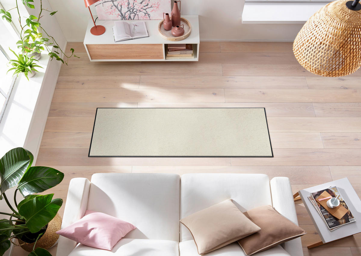 LÄUFER 60/180 cm Whipped Cream Beige  - Beige, KONVENTIONELL, Kunststoff/Textil (60/180cm) - wash+dry