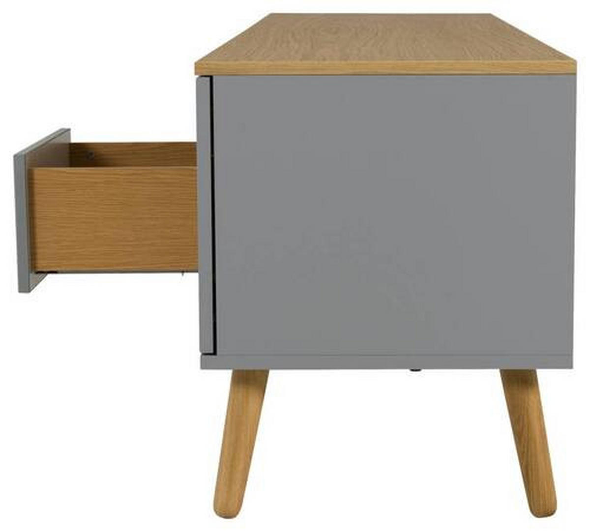 TV-ELEMENT - Eichefarben/Grau, MODERN, Holz/Holzwerkstoff (192/54/43cm)