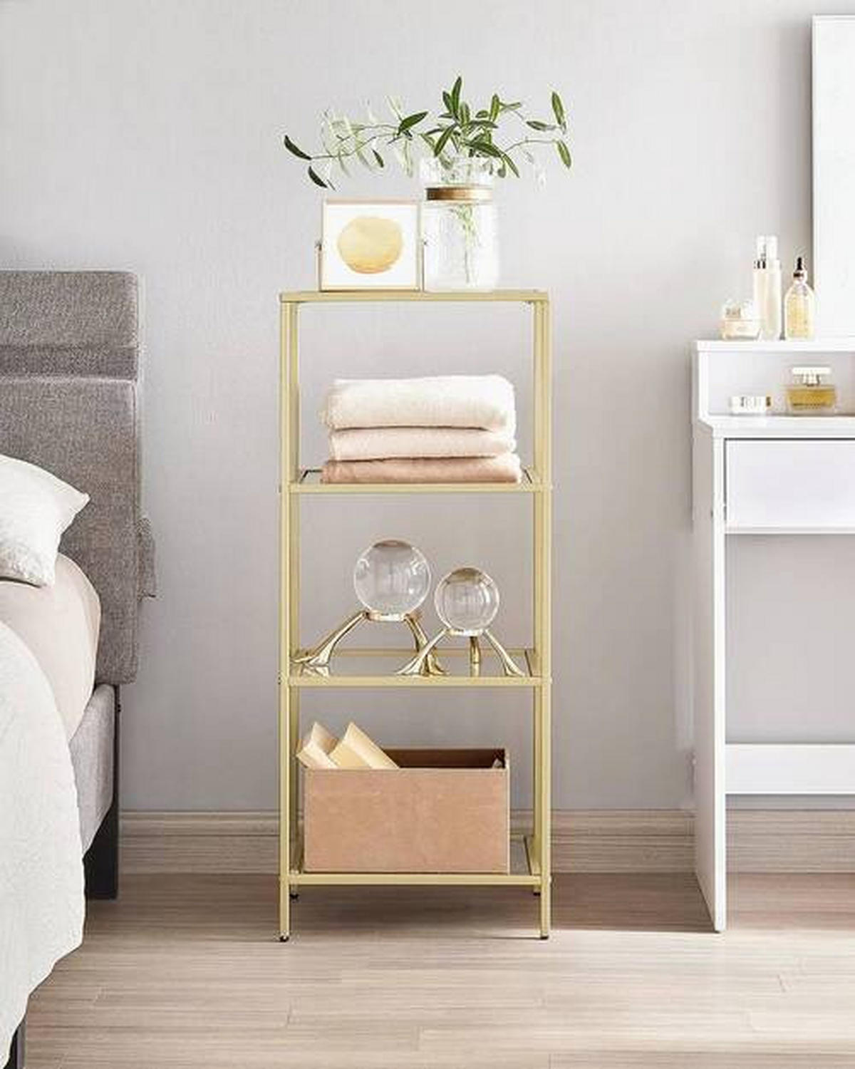 REGAL Goldfarben  40/95/30 cm  - Goldfarben, Trend, Glas/Metall (40/95/30cm) - Boxxx