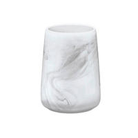 ZAHNPUTZBECHER Stein  - Weiss/Grau, Lifestyle, Stein (7,8/10,5cm) - Kleine Wolke