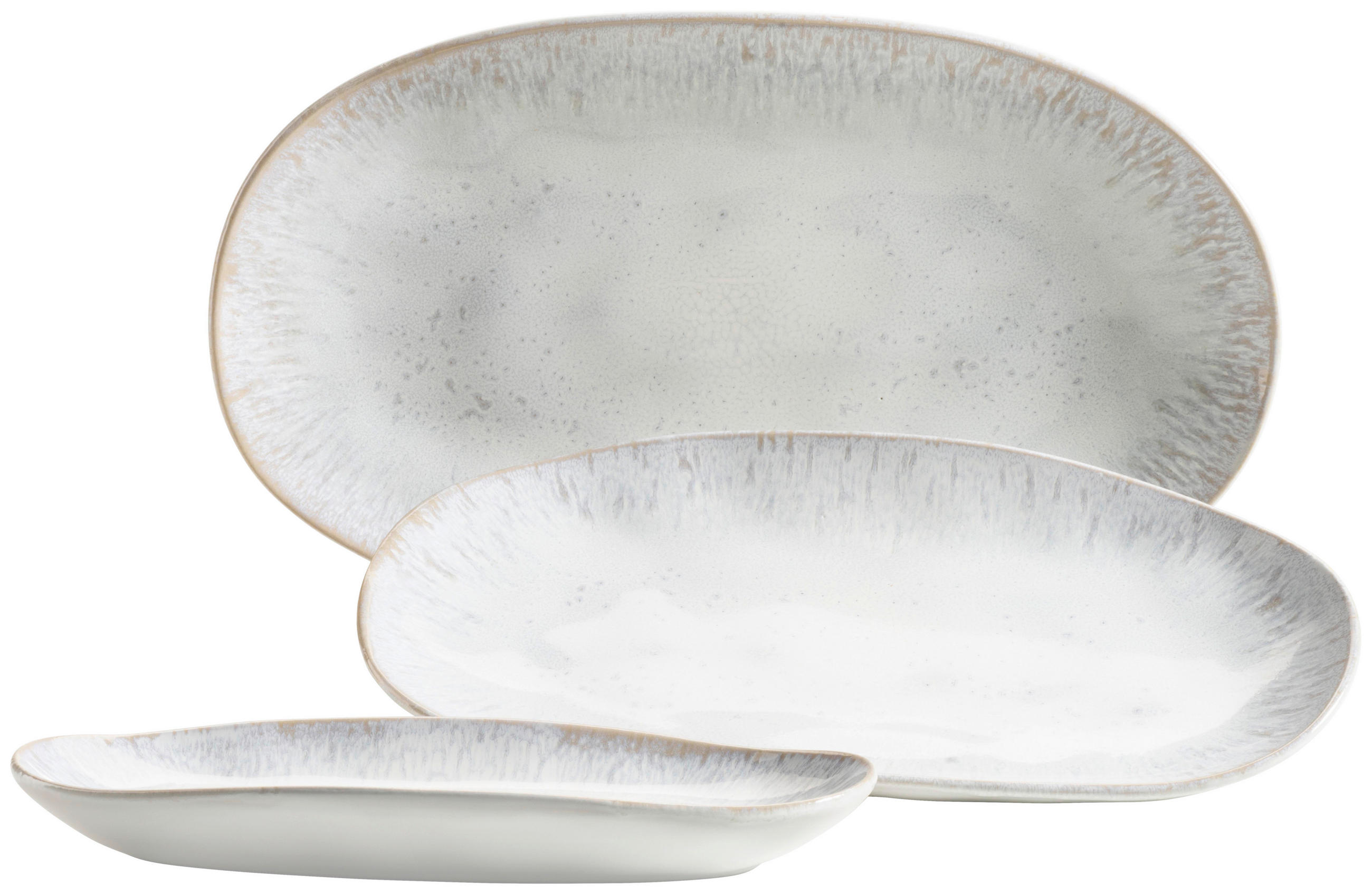 SERVIERPLATTE Frozen - Weiß, Basics, Keramik (39/24,5/10cm) - Mäser