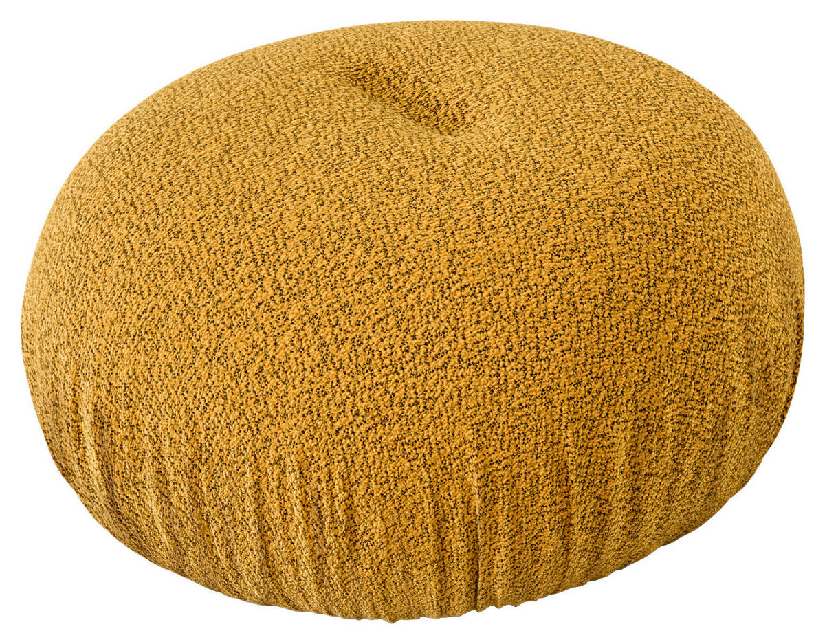 HOCKER in Textil Currygelb  - Currygelb, Trend, Textil (66/36/66cm) - Bretz