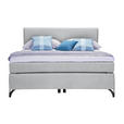 BOXSPRINGBETT 120/200 cm  in Hellgrau  - Hellgrau/Schwarz, KONVENTIONELL, Textil/Metall (120/200cm) - Esposa