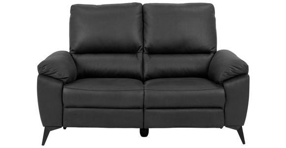 2-SITZER-SOFA Lederlook, Mikrofaser Grau  - Schwarz/Grau, KONVENTIONELL, Textil/Metall (160/102/96cm) - Carryhome