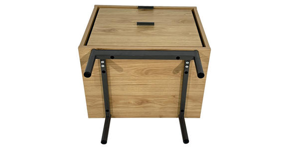 NACHTKÄSTCHEN in Eichefarben, Anthrazit - Eichefarben/Anthrazit, Design, Holzwerkstoff/Metall (53/56,2/40cm) - Xora