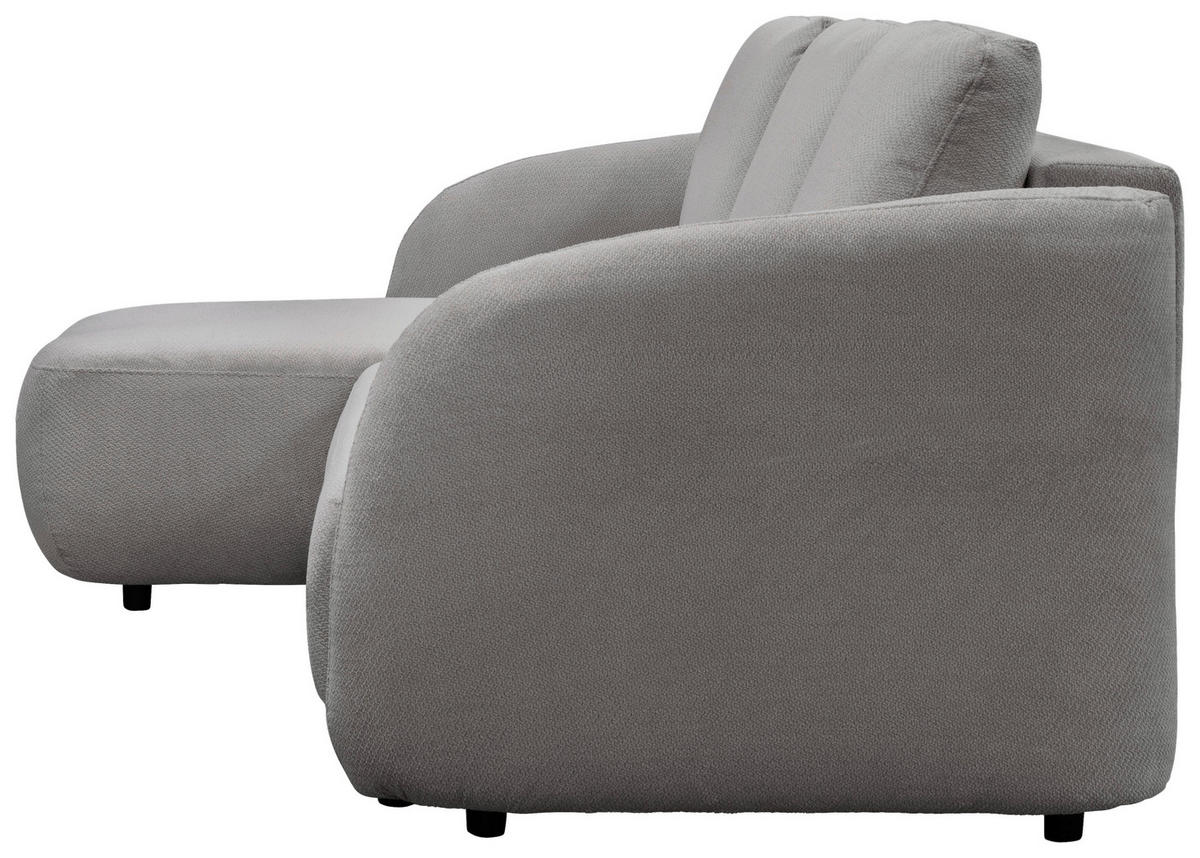 ECKSOFA PORTO Hellgrau  - Hellgrau/Schwarz, Design, Textil (154/270cm) - MID.YOU