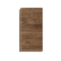 FALISZEKRÉNY 35/70/20 cm  - krómszínű/tölgyfa színű, Basics, faalapú anyag/üveg (35/70/20cm) - Xora