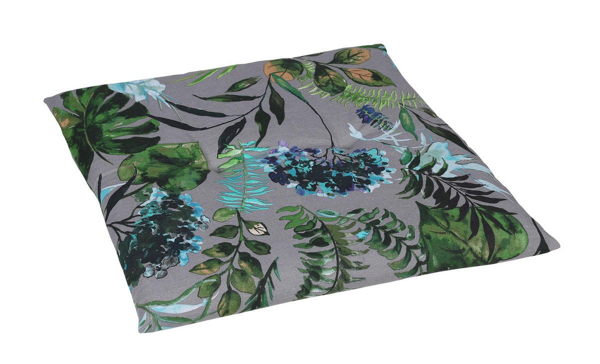 ÜLŐPÁRNA  - antracit/zöld, Konventionell, textil (48/5/48cm)