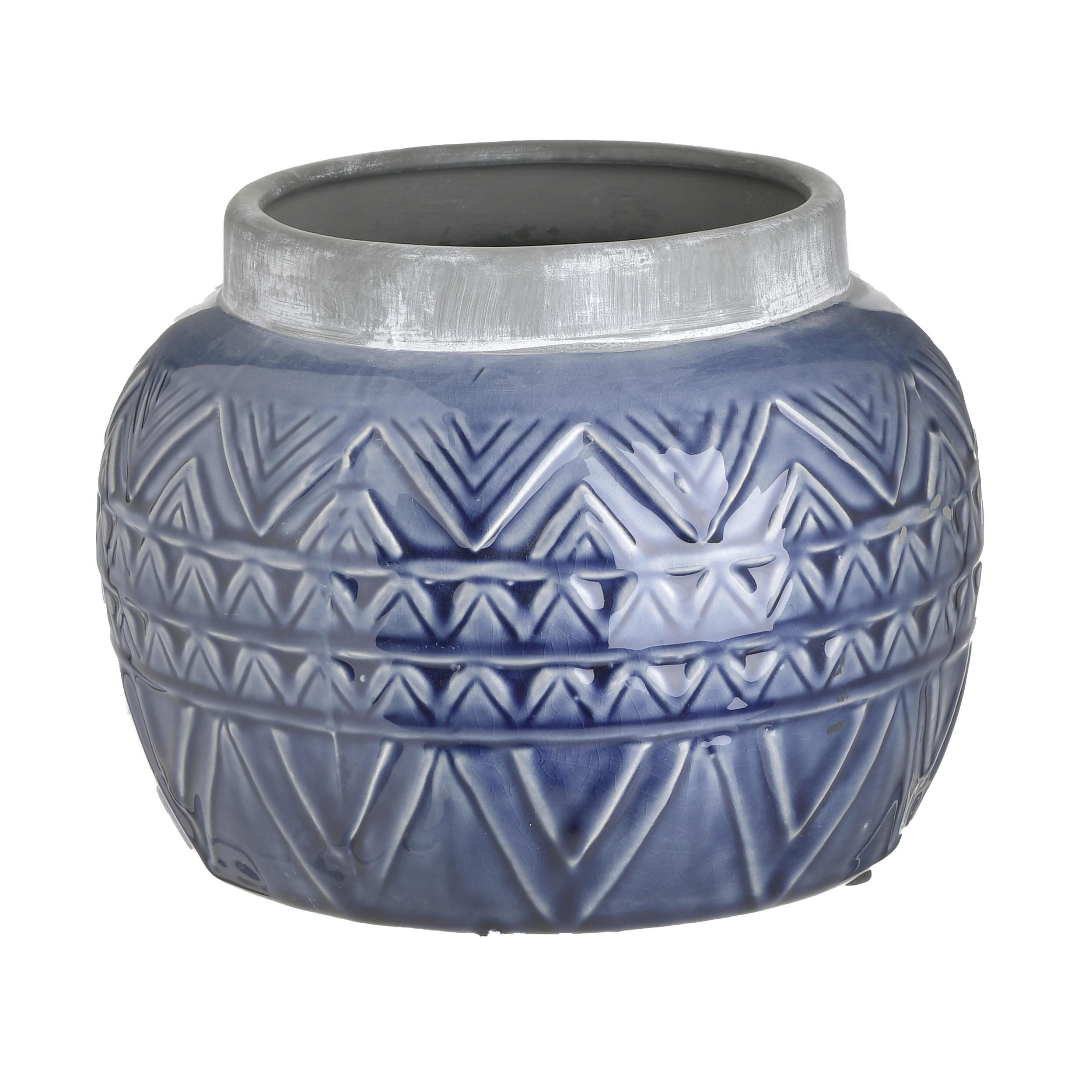 VASE 16 cm  - Blau, Trend, Keramik (20/20/16cm)