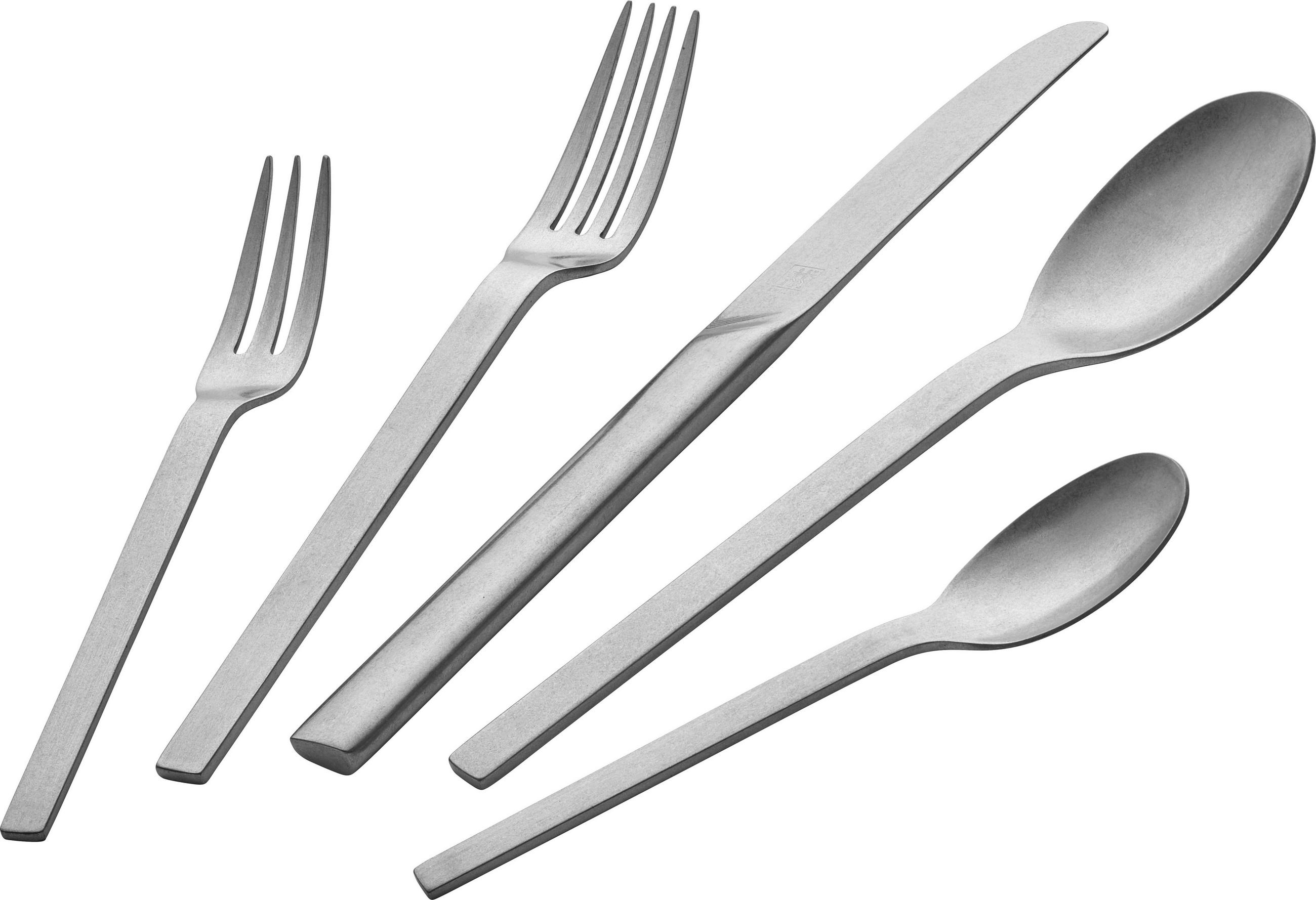 BESTECKSET Minimale mattiert 30-teilig Edelstahl  - Silberfarben, Basics, Metall - Zwilling
