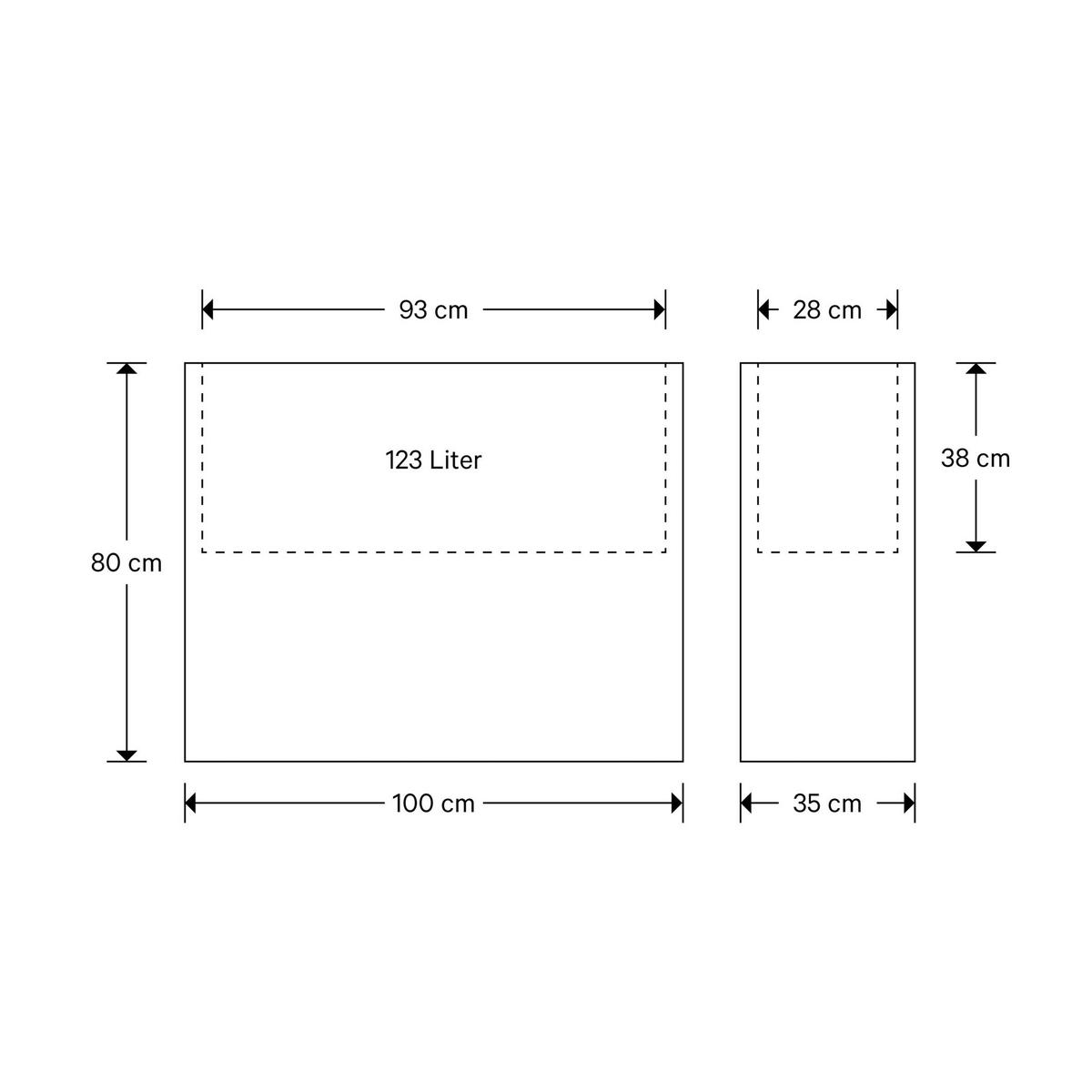 BLUMENKASTEN  - Schlammfarben, Design, Stein (100/80/35cm) - Joop!