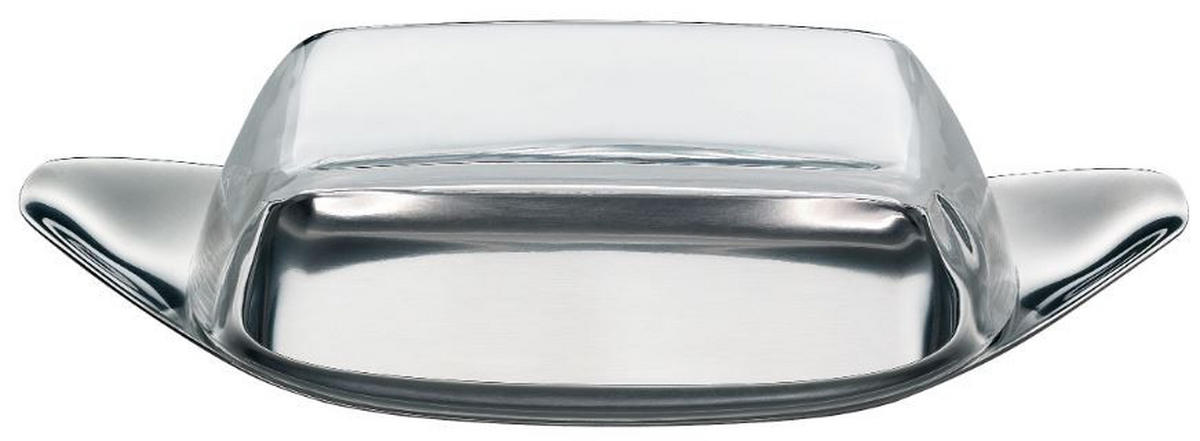 BUTTERDOSE Metall, Kunststoff  - Klar/Edelstahlfarben, Basics, Kunststoff/Metall (22/11/5cm) - WMF