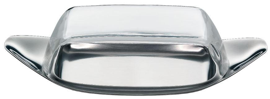 WMF Butterdose Wagenfeld Klar, Edelstahl 11x5x22 cm