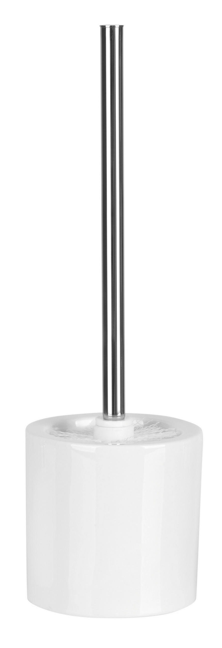 WC-BÜRSTENGARNITUR in Metall  Kunststoff   - Chromfarben/Weiß, Basics, Keramik/Kunststoff (12/38cm) - Sadena