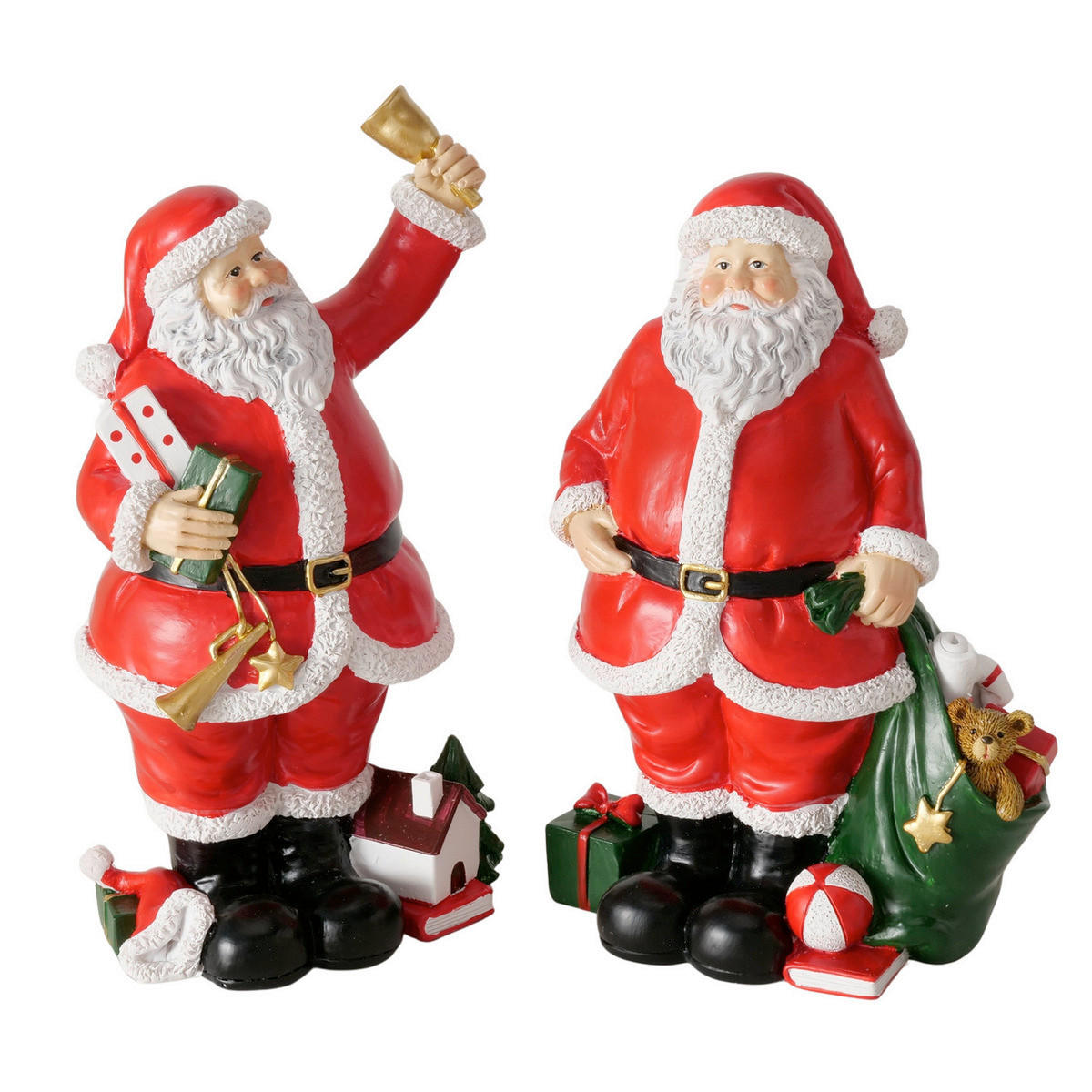 KARÁCSONYI FIGURA - piros, Basics, műanyag (13,3/9/22cm)