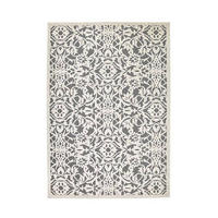 OUTDOORTEPPICH für Terrasse und Balkon 120/170 cm Serina Grau, Weiß  - Weiß/Grau, Basics, Kunststoff (120/170cm) - Astra