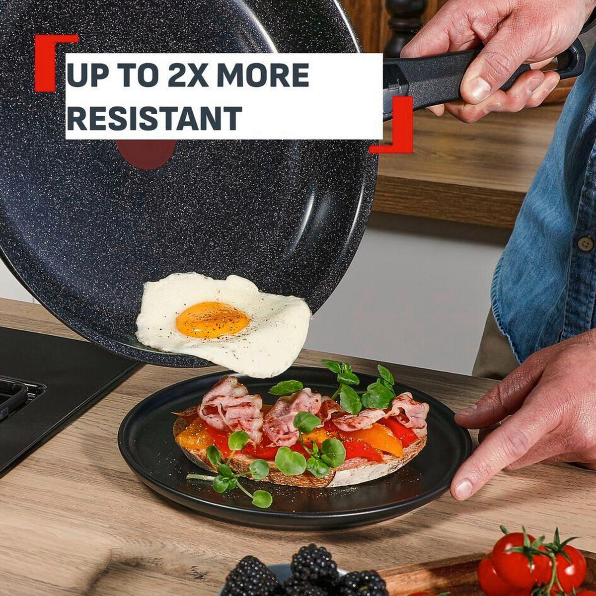 PONEV ZA PEČENJE Expertise 20 cm keramična prevleka  - črna, Basics, kovina (20cm) - Tefal