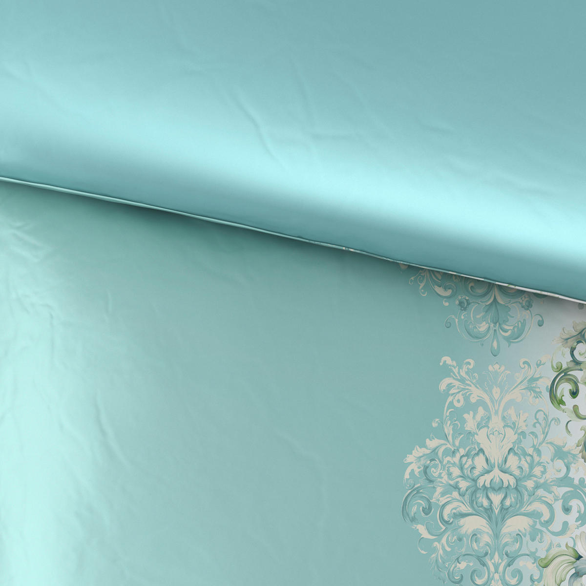 OBOUSTRANNÉ POVLEČENÍ, satén, modrá, 140/200 cm - modrá, Design, textil (140/200cm) - Esposa