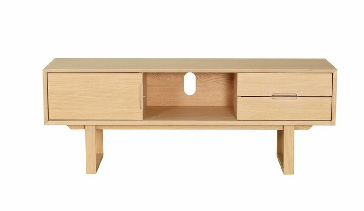 TV-BÄNK  140/52/40 cm 2 låda(or) möbler i samma serie finns att köpa till, finns i olika trädekorer  - ek Bianco, Design, trä (140/52/40cm) - Best Price