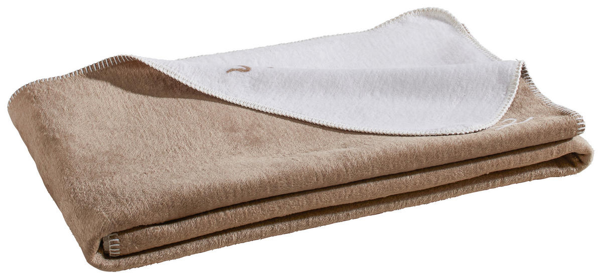 PLÉD 150/200 cm  - natúr színű/taupe, Design, textil (150/200cm) - Novel