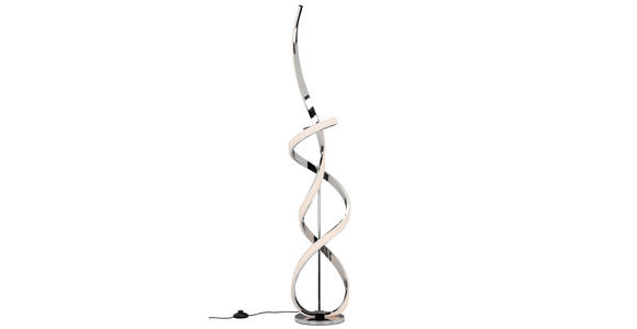 LED-STEHLEUCHTE Indigo 25/137 cm  - Chromfarben/Weiß, Design, Kunststoff/Metall (25/137cm) - Dieter Knoll