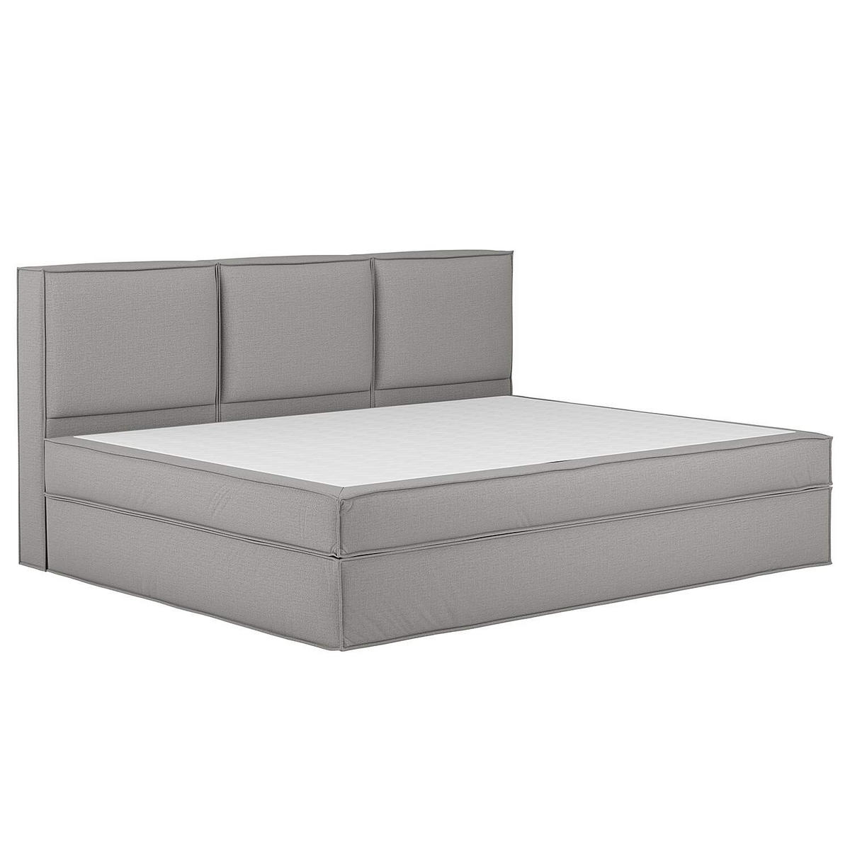 BOXSPRINGBETT 270/200 cm  in Hellgrau  - Hellgrau, Design, Textil (270/200cm) - home24