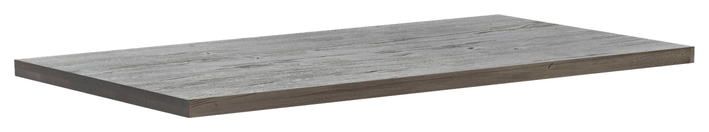 TISCHPLATTE Eiche massiv Grau, Eichefarben  - Eichefarben/Grau, Design, Holz (280/100/6cm) - Waldwelt