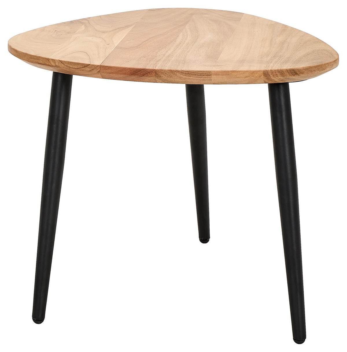 SADA KONFERENČNÍCH STOLKŮ, černá, barvy akácie, dřevo, kov, 74/68/45 cm - černá/barvy akácie, Design, kov/dřevo (74/68/45cm) - Carryhome