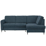 ECKSOFA in Chenille Blau  - Blau/Schwarz, MODERN, Holz/Textil (241/184cm) - Carryhome