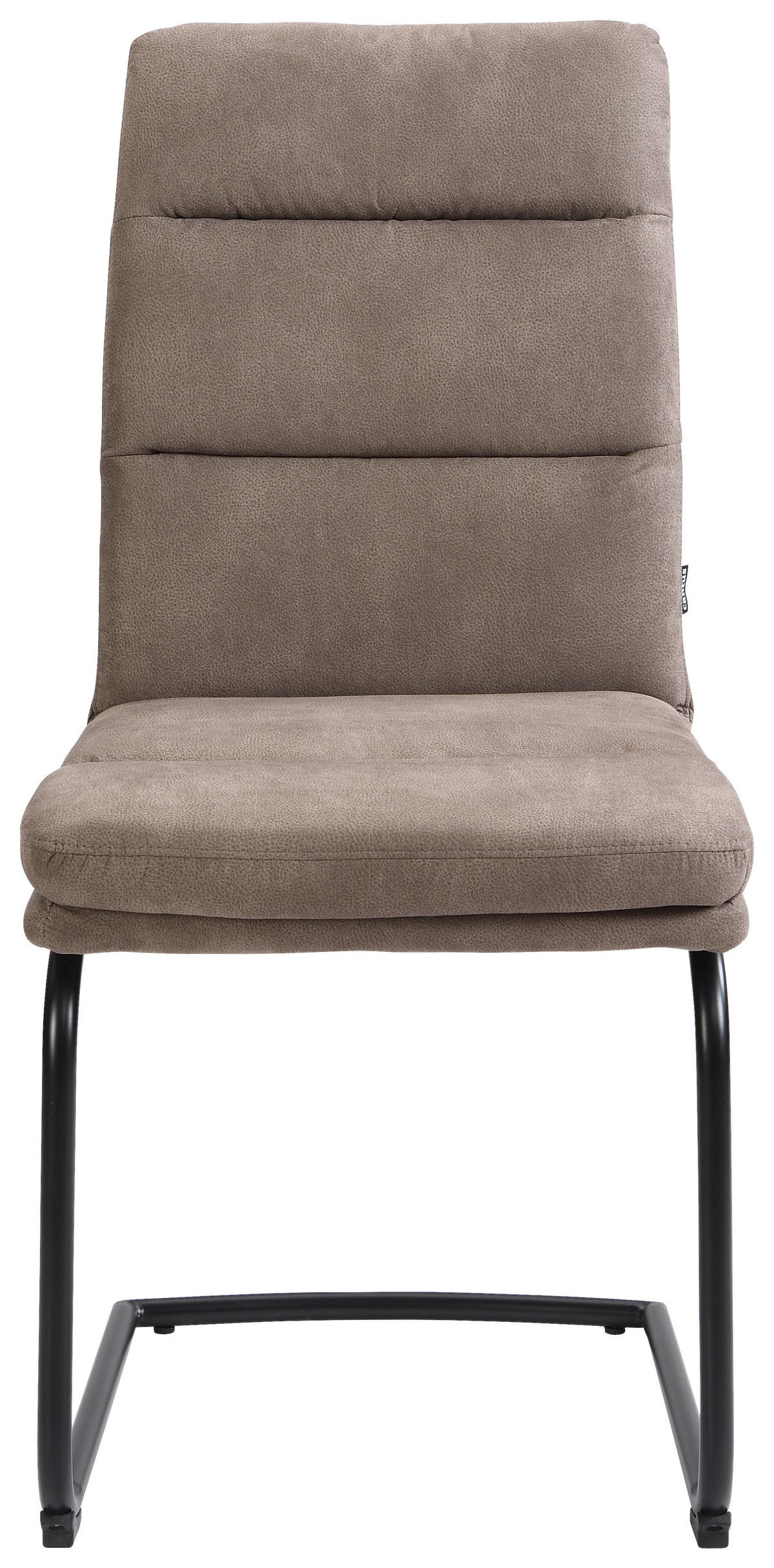 SCAUN CANTILEVER din metal, textil taupe  - taupe/negru, Design, metal/textil (46/62,5/95cm) - Cantus