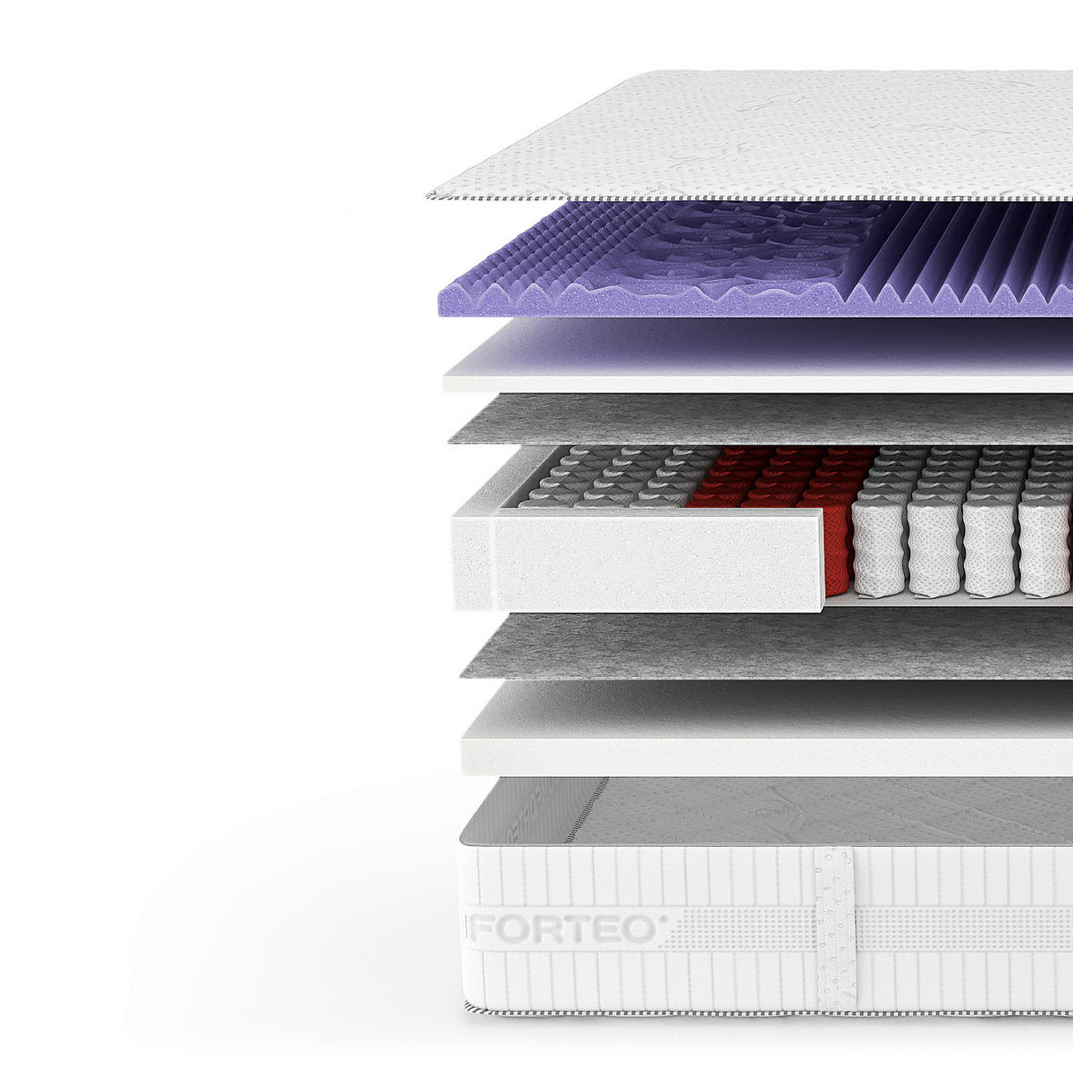 TASCHENFEDERKERNMATRATZE Magic H3/H4, 80/220 cm, Höhe ca.: 24 cm, H3 + H4 = fest + sehr fest, 7-Zonen - Weiß, Basics, Textil (80/220cm) - Livetastic